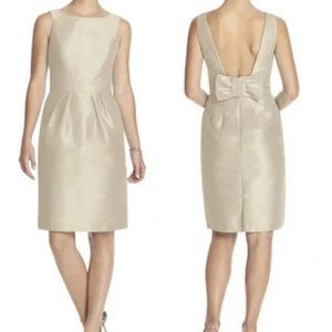 Alfred Sung D522 Champagne Sleeveless Cocktail Bridesmaid Dress - Size 2